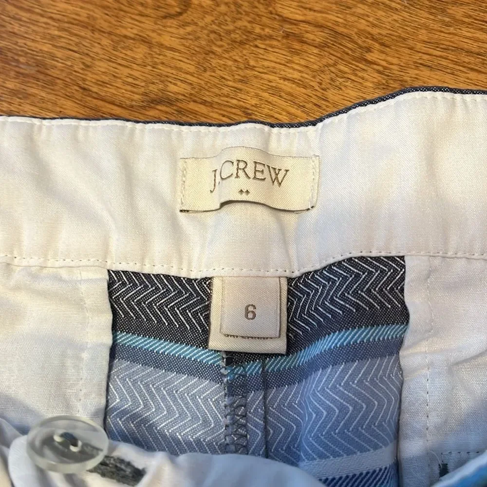 J. Crew Blue and White Bermuda Shorts Nautical Style